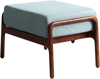 Stoffen Voetkruk - Zitbankje Krukje - Voeten Rusten - Elastische Spons - 67 x 43 cm - Blauw