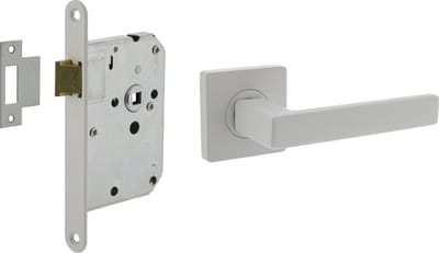 Intersteel Deurbeslag set loopslot wit met deurkruk Hera wit