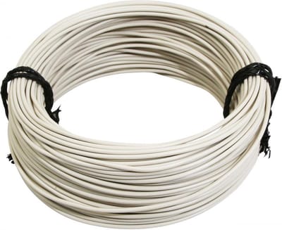 Bobine fil électrique blanc multibrin 12/10 1.00mm² x 50m faisceau pour moto cyclo