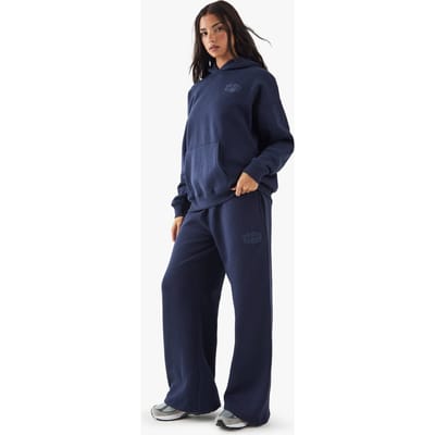 boohoo Dames DSGN Studio Sport Bubble Print Jogger met rechte pijpen | Navy | Maat: XL