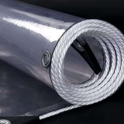 Doorzaam Dekzeil - Waterdicht Zeildoek - Buiten Beschermen - Versterkte Metalen Oogjes - 5 x 5 Meter - Transparant