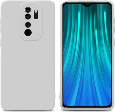 Cadorabo Hoesje geschikt voor Xiaomi RedMi NOTE 8 PRO in FLUID WIT - Beschermhoes gemaakt van flexibel TPU silicone Cover Fluid Case