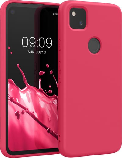 kwmobile telefoonhoesje geschikt voor Google Pixel 4a - Hoesje voor smartphone - Back cover in awesome pink