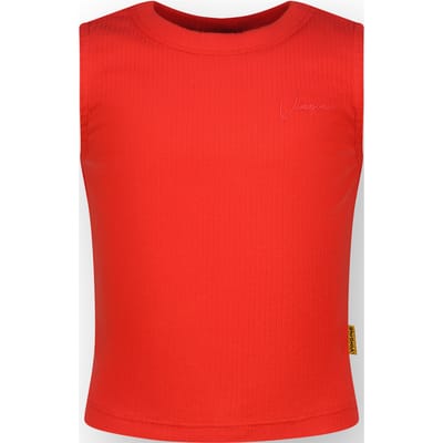 Vingino Girls Basic-crop Rib Top Top Breeze Red Size: 10 | Outlet | Unisex | Rood