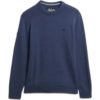 Superdry Trui Preppy Cotton Jumper M6110717a 27s Soft Navy Mannen Maat - S