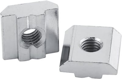 T-Nut van verchroomd staal voor aluminium profielen - Carbon slide lock accessoires, Europese standaard (EU30-M6)