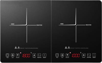 ApexArte® Inductie Kookplaat Vrijstaand - Elektrische Kookplaat 2 Pits - Keramische