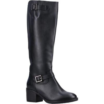 Hush Puppies Heidi Leder Vrouwen Zwart Leder Laarzen
