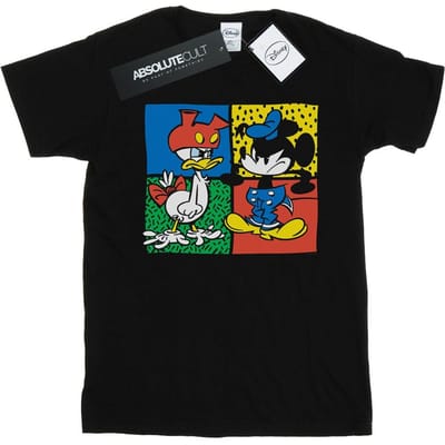 Disney Heren Mickey Mouse Donald Kledingruil T-Shirt (Zwart)