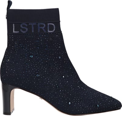 La Strada Enkellaars Donkerblauw Knitted - Damesschoenen - Maat - 36