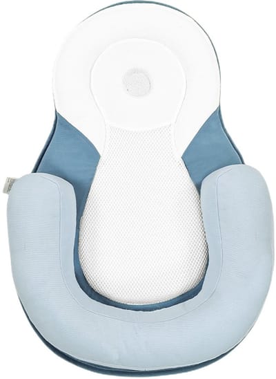 Baby Nest Draagbaar Baby Nest Memory Foam Kussen Ademend Huidvriendelijk - Blauw