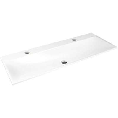 Kaldewei SILENIO built-in double washbasin 3039 with 2 tap holes, 120 cm 907906043001