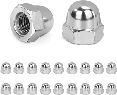 Dailygoods - Dopmoeren M8 Roestvrij Staal, 20 stuks Beschermkappen