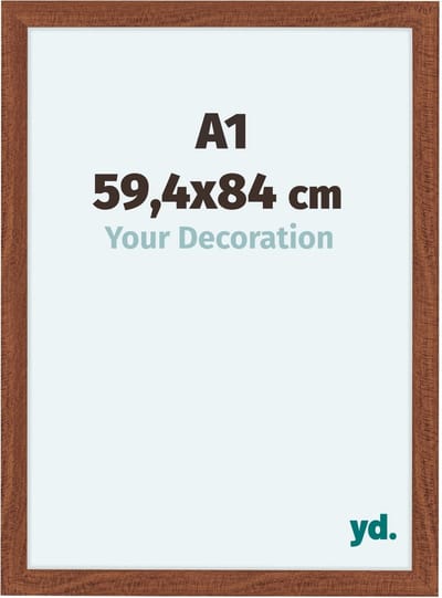 Your Decoration - Fotolijst A1 59,4x84 cm - MDF - Walnoot - Como