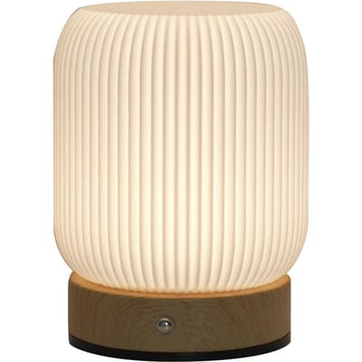 Houtnerf Touch Nachtlampje Pat Tafellamp Slaapkamer Bedlamp Sfeerverlichting Met Ingebouwde Three Colors white