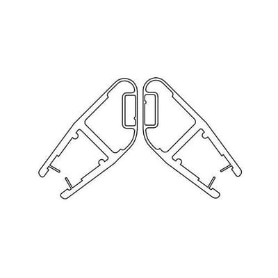 HSK magnetic seals 45° straight for 6 mm glass E100055-90-Alu