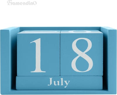 Houten Bureaukalender Rustieke Blok Kalender Mooi Vintage Design voor Thuis en Kantoor