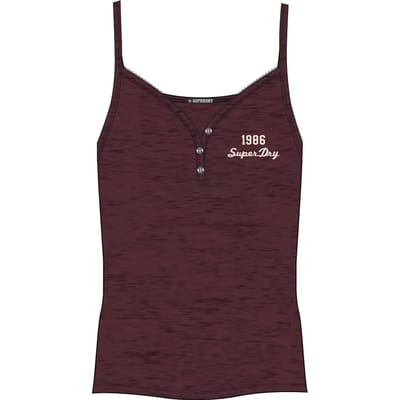 Superdry Athletic Essentials Cami Top met Knoopsluiting Red Grootte: 36