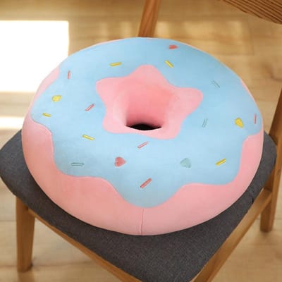 3858Cm Nieuw Donut Pluche Kussen Zoals Echt Fantastisch Ringvormig Voedsel Pluche Zacht Creatief Zitkussen Hoofdkussen Vloer Decoratie 38cm