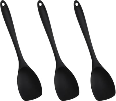 Menglepel - Zwart - 27,5 cm - Hittebestendig Siliconen Keukenaccessoire - Voor Koken en Bakken