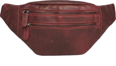 Heuptas Heuptasje Fanny Pack Buideltasje Festival Tasje - Leer - Rood - Arrigo