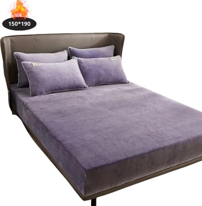 Nivard Effen Hoeslaken - Beddengoed - Fitted Sheet - Bed - Slaapkamer - Lichtpaars 152x203