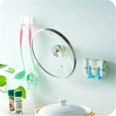 1 Stuk - Snijplank - Wandmontage organizer - Spatel opbergrek - Deksel houder -  Spons houder - Keuken accessoires - Blauw
