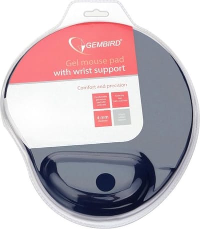 Gembird MP-GEL-B - mouse pad with wrist pillow