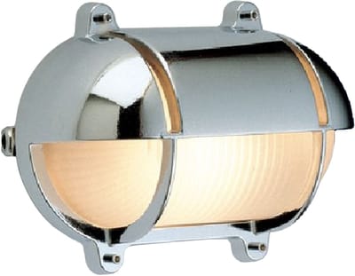 Licht-Erlebnisse - Gigi - LED - Wandlamp - IP54 - 3000K - 211lm - van - Messing Glas - in - Verchroomd transparant
