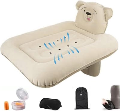 Peuter Vliegtuig Bed - Vliegtuig Stoel Extender - Reizen met Kinderen - Veilige Verhoogde Rand - 82x80x60 cm