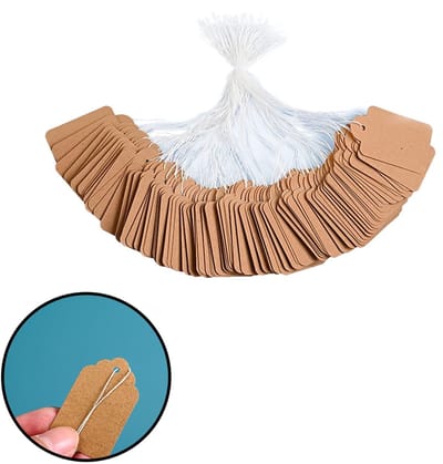 Cosensi- Cadeauhangers 200 Stuks - Kraftpapier - Labels - Etiketten - Jute Koord - Duurzaam - Eenvoudig te Gebruiken - Cadeaulabels