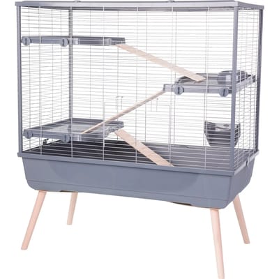 Zolux Neolife 100 Knaagdierkooi - Dierenverblijf - 99x54x114 cm Grijs
