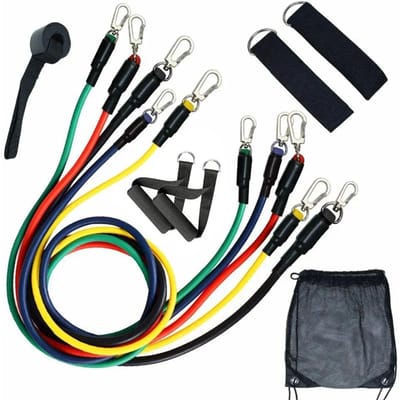 50LBS Weerstandsbanden Set Sport Elastische Banden Rubberen Banden voor Fitness Expander Workout Gym Thuisoefening black