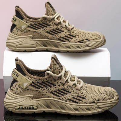 Herenschoenen Zomer Mesh Sneaker Heren Nieuwe Ademende Lichtgewicht Sneaker Casual Schoenen Outdoor Mode Schoenen 48 white