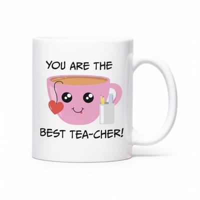 Schattige “You Are the Best Tea-cher” Juf/Meester Bedankmok – Grappige Roze Theekop Cadeau 330 ml