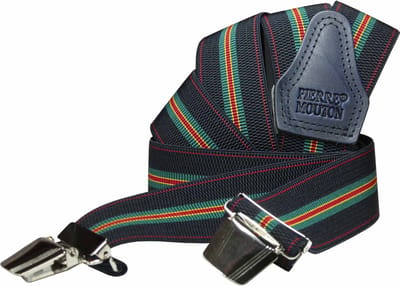 Pierre Mouton Nancy Bretel - Bretels - Volwassenen - Heren - Blauw - 120cm - 3 brede clips - M - L