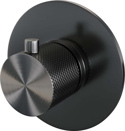 Brauer Gunmetal Carving losse inbouwthermostaat met in- en afbouwdelen gunmetal geborsteld PVD