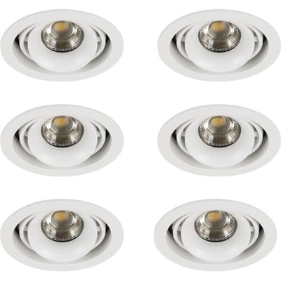 KS Verlichting Inbouwspot Bjorn 1 Rond wit set 6 stuks
