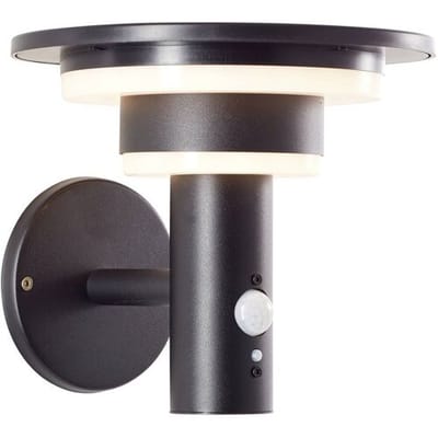 Brilliant Garvina G40405/06 Wandlamp op zonne-energie met bewegingsmelder LED 3 W Zwart