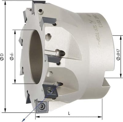 Hoekfrees met IK, 5 tanden, voor SOMT09 D 40mm, 90°