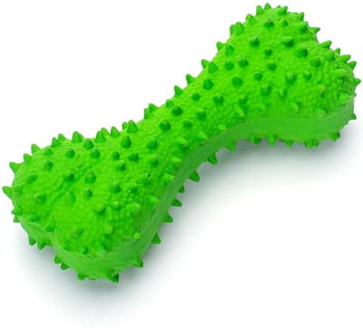 Nobleza Honden piepspeelgoed - Latex hondenspeelgoed met piepgeluid en spikes - Groen