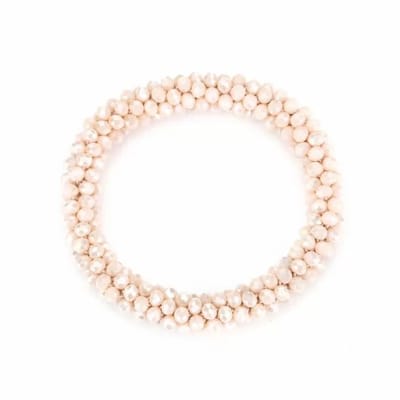 Bijoutheek Armband (sieraad) kleine kralen Beige