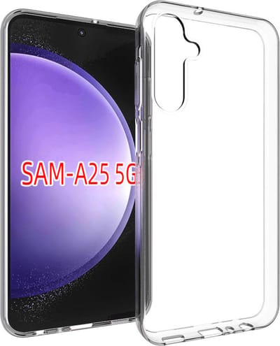 MobyDefend Hoesje - Geschikt voor Samsung Galaxy A25 - Transparante TPU Backcover - Volledig Doorzichtig