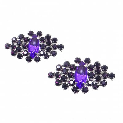 Schoen clips paars Quinty zilverkleur - Charme Bijoux