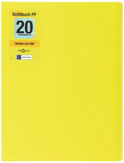 Pagna 21012-17, Project folder, A4, Polypropyleen (PP), Limoen, 20 vakken, 1 stuk(s)