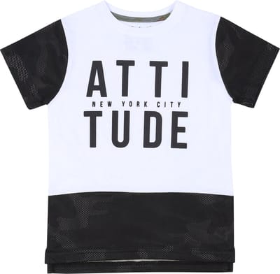 Wit-zwart T-shirt Attitude