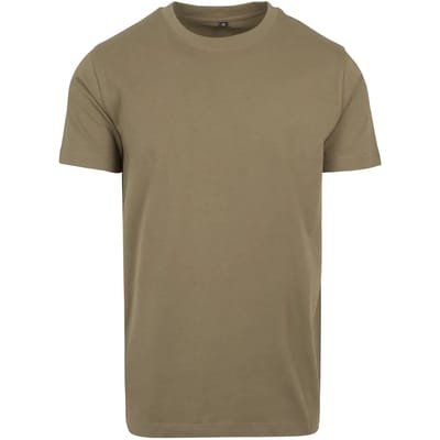 Build Your Brand - Rond Hals T-Shirt - Olive maat 3XL