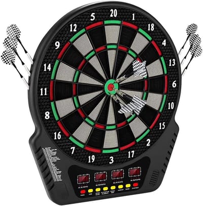 Elektronisch dartbord met LCD-displays en 27 spelopties voor meerdere spelers