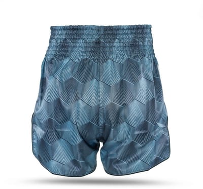 Fairtex x Booster FXB TBT Stealth Blue - Muay Thai short - S - Blauw / Grijs