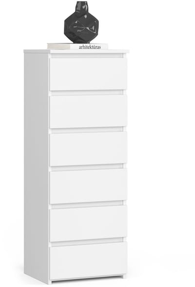 Ladekast CL6 met 6 Lades / AKORD Furniture Factory / Wit / 40x109x35 cm
